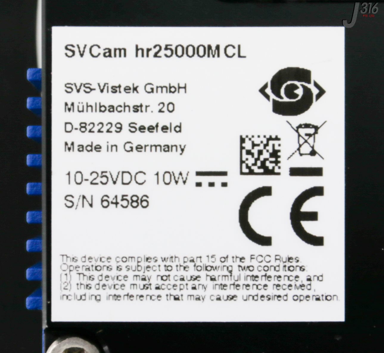 32188 SVS-VISTEK IND CAMERA W/ MAKRO-UNIFOC 7 M58 (NEW) SVCAM